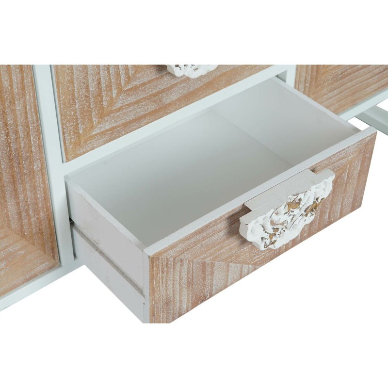 Buffet DKD Home Decor Sapin Métal Blanc 120 x 35 x 80 cm