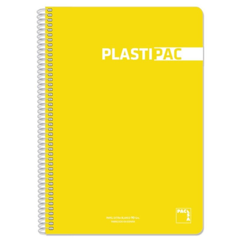 Cahier Pacsa Plastipac Jaune Din A4 80 Volets 21