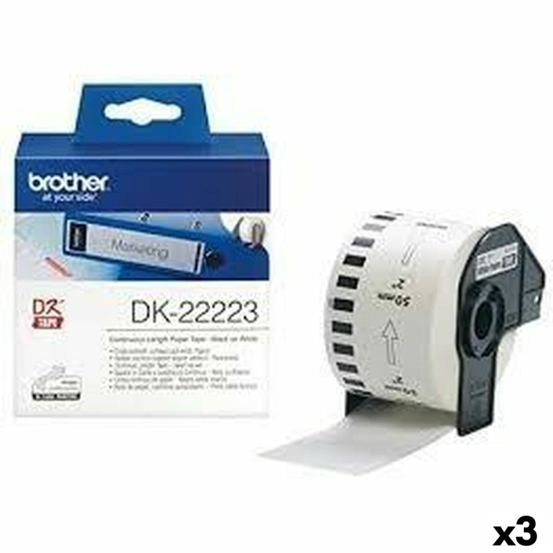 Papier Continu pour Imprimantes Brother DK-22223 Blanc 50 mm x 30