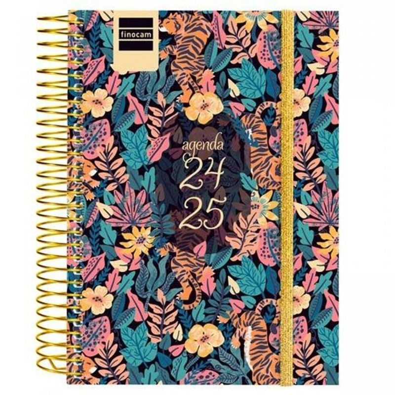 Agenda Finocam Tiger Multicouleur 1/8 12 x 16