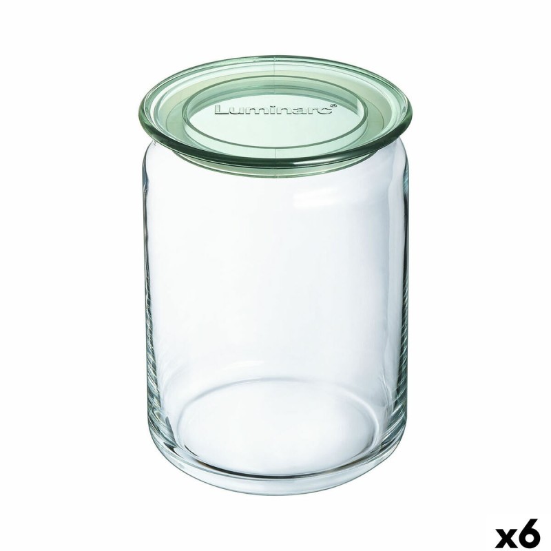 Bocal Luminarc Pure Jar Vert verre 1 L (6 Unités)