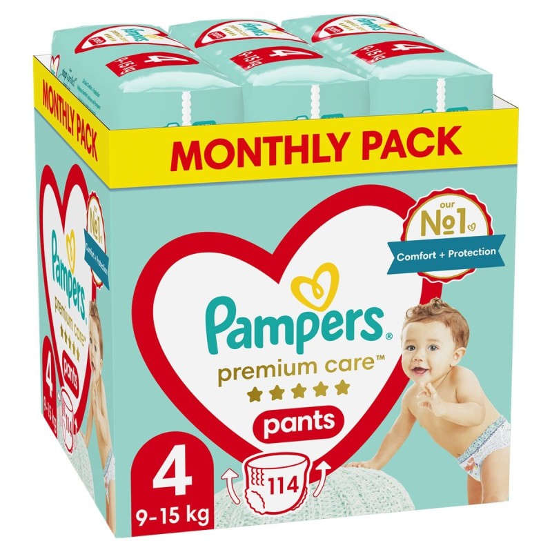 Couches jetables Pampers                                 9-15 kg 4 (114 Unités)