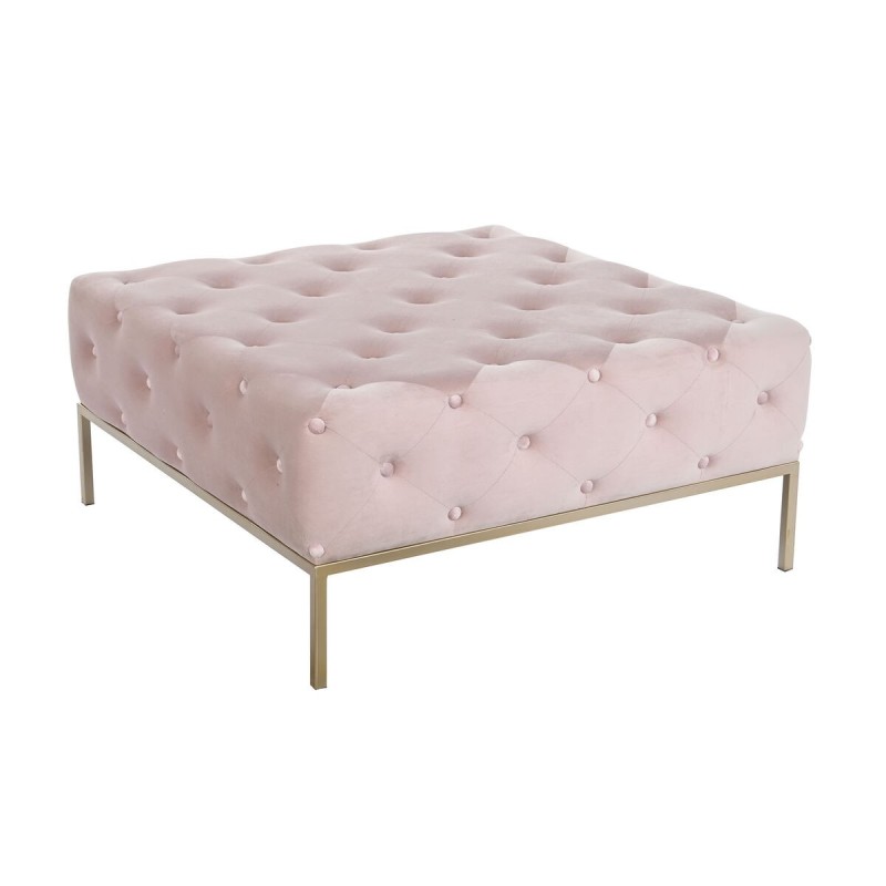 Banquette DKD Home Decor Rose Doré Métal 100 x 100 x 45 cm