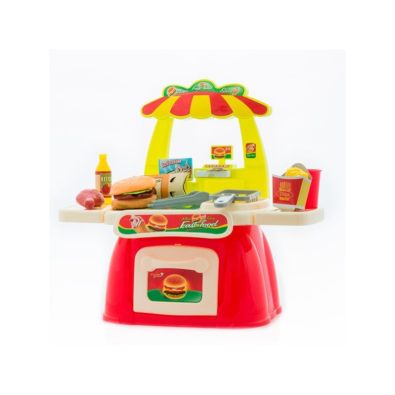 Jeu de fast food avec accessoires