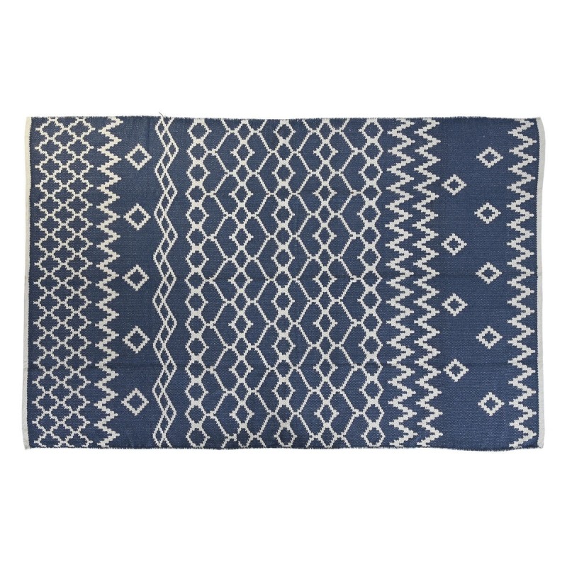 Tapis DKD Home Decor Bleu Blanc Arabe (120 x 180 x 1 cm)