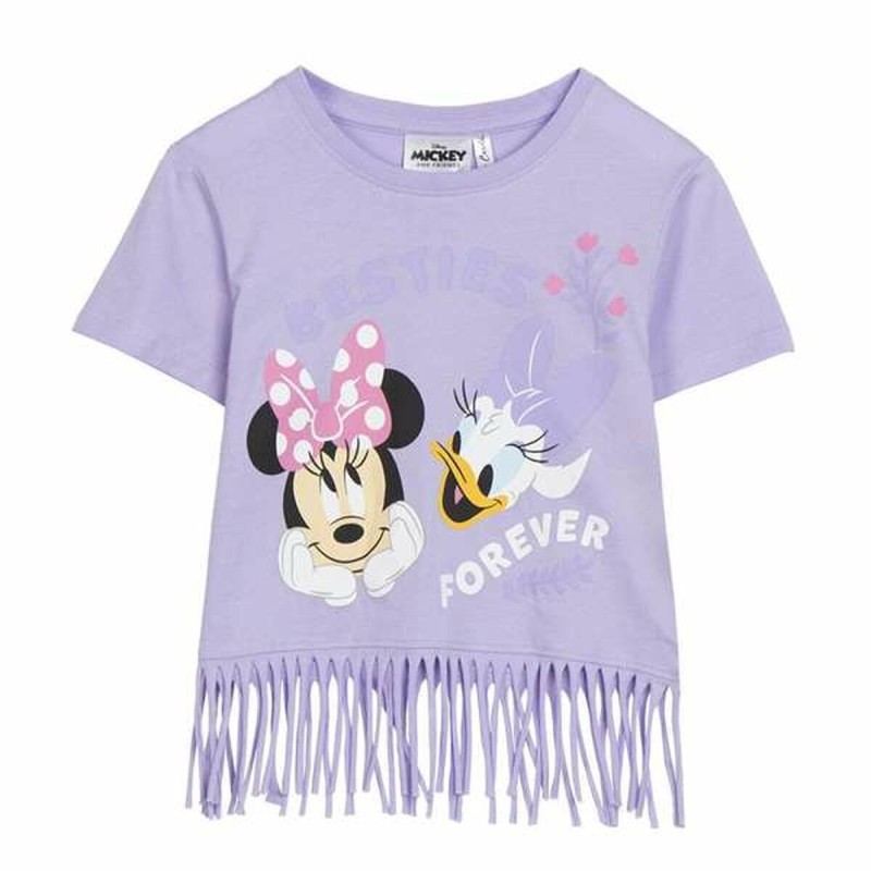 T shirt à manches courtes Enfant Minnie Mouse Violet