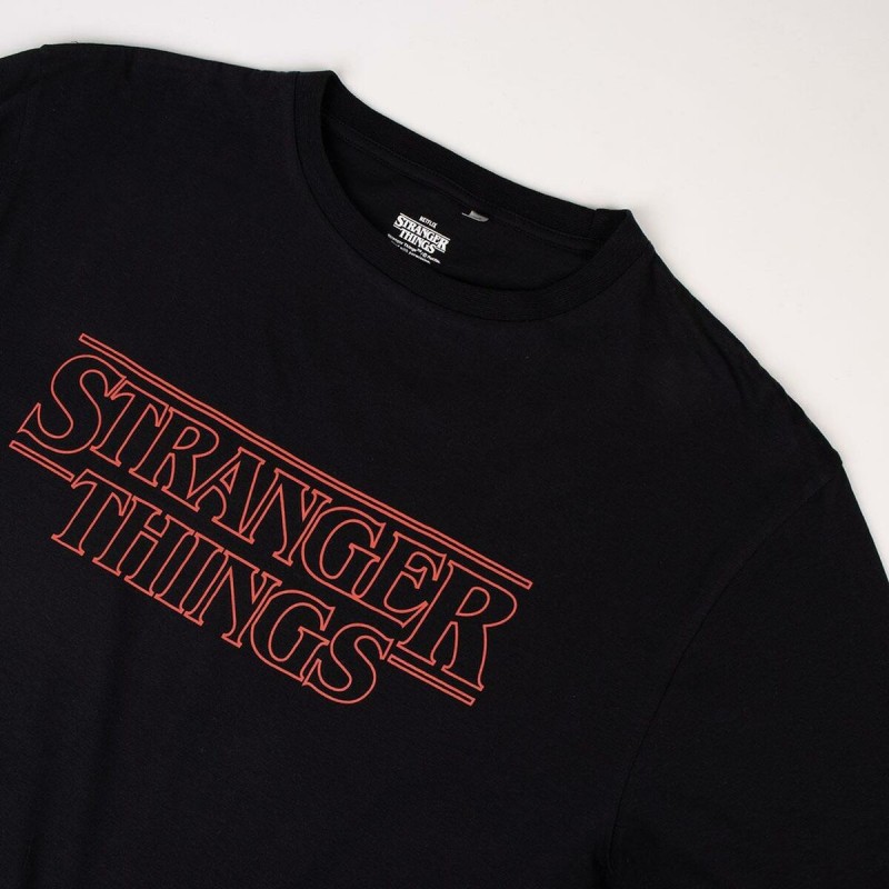 T shirt à manches courtes Enfant Stranger Things Noir