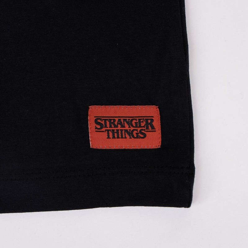 T shirt à manches courtes Enfant Stranger Things Noir