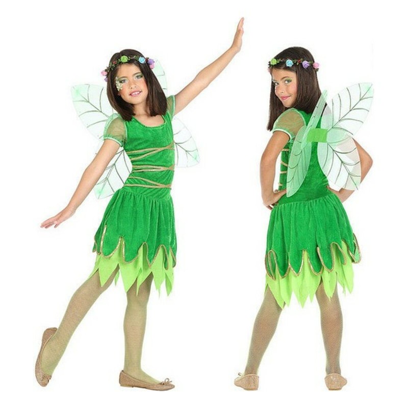 Déguisement pour Enfants Vert Fée du Printemps Fantaisie (2 Pièces) (2 pcs)