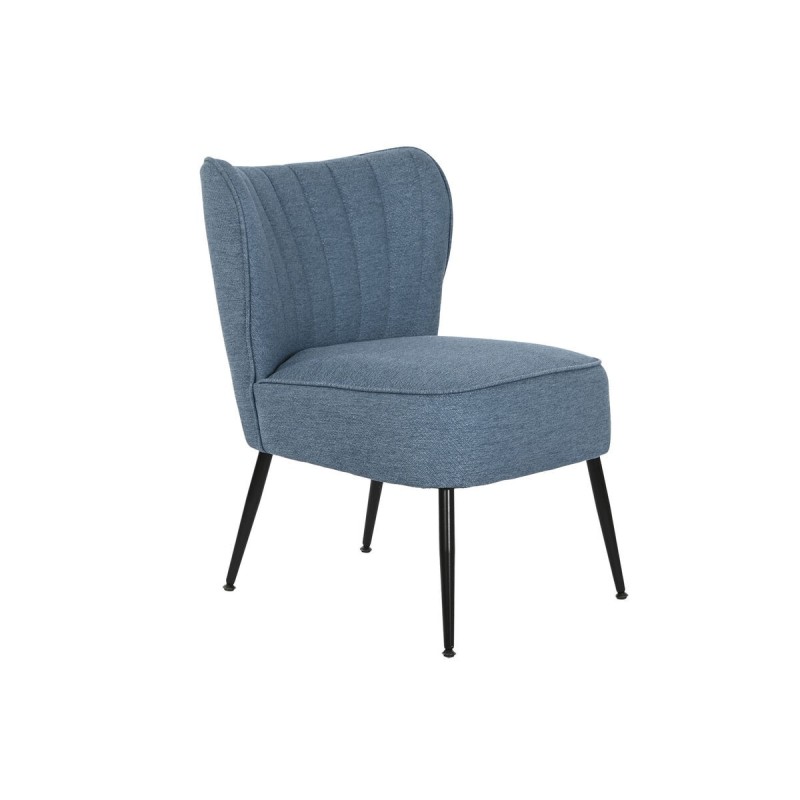 Fauteuil DKD Home Decor Bleu Métal 55 x 64 x 72